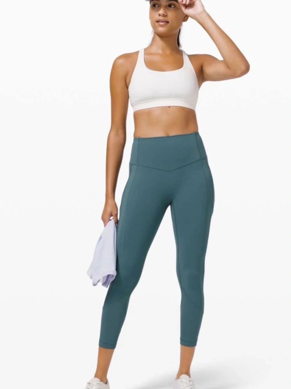 Lululemon All The Right Places Crop teal size 4